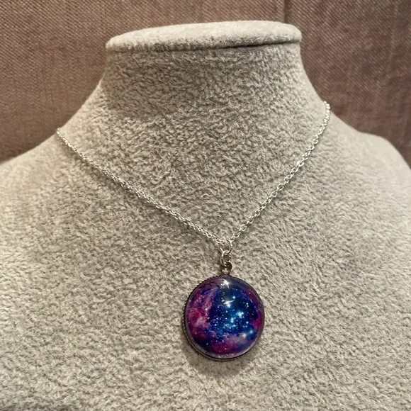 Galaxy Pendant Necklace 18” - Picture 6 of 6